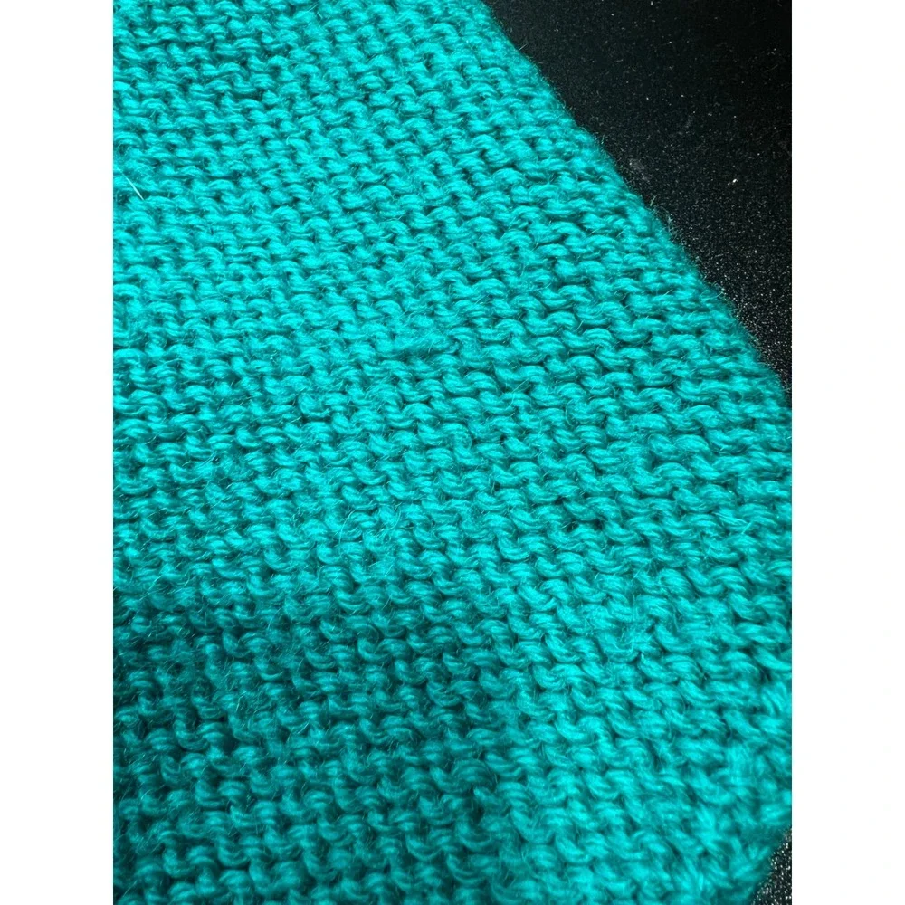 Crana Handknits Ireland Pure Wool Teal Cable Knit Fisherman Sweater Mens XL